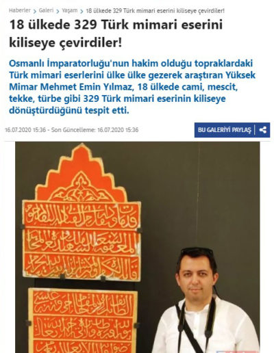 Kiliseye Çevrilen Türk Eserleri gazete haberleri (21)