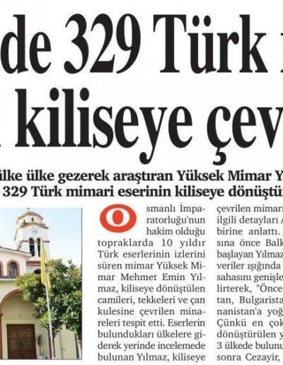 Kiliseye Çevrilen Türk Eserleri gazete haberleri (27)